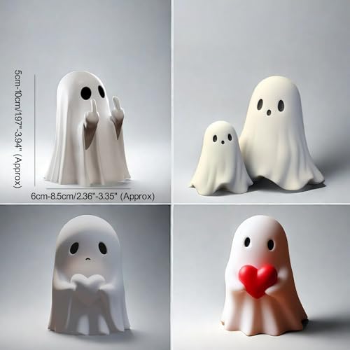 Cheeky Ghost Figurine Funny Halloween Shelf Decor