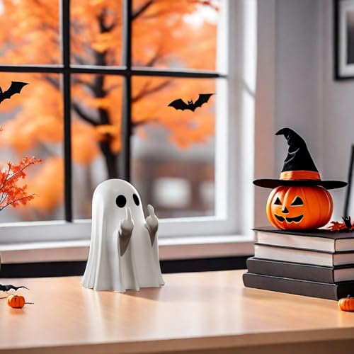 Cheeky Ghost Figurine Funny Halloween Shelf Decor