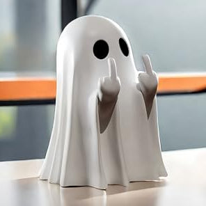 Cheeky Ghost Figurine Funny Halloween Shelf Decor